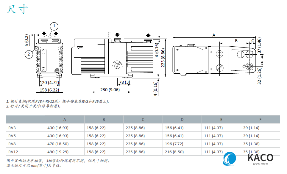 RV油封旋片泵尺寸 RV油封旋片泵尺寸